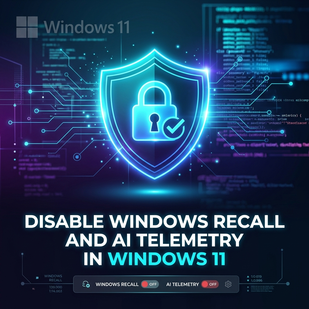 How to Completely Disable Windows Recall & AI Telemetry in Windows 11